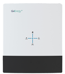 GivEnergy hybrid inverter, showing PV, battery, home and utility connections